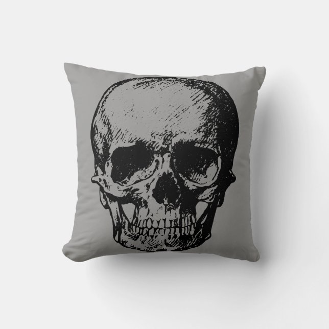 Skull Throw Pillow (Front)