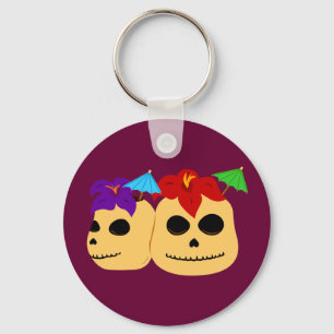 Skull Tiki Mugs Keychain