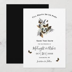 Skull Till Death Do Us Part Save the Date Invitation