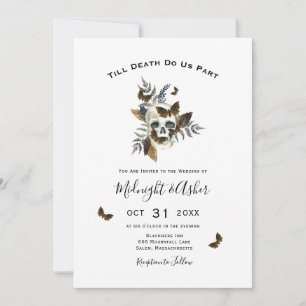Skull Till Death Do Us Part Wedding Invitation