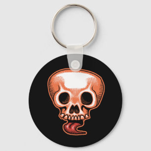 Skull Tongue Halloween Keychain