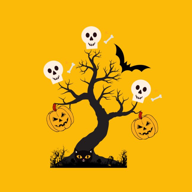 Skull Tree Halloween T-shirt (Creator Uploaded)