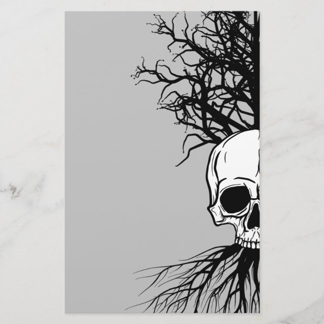 Skull & Tree Stationery (Front)