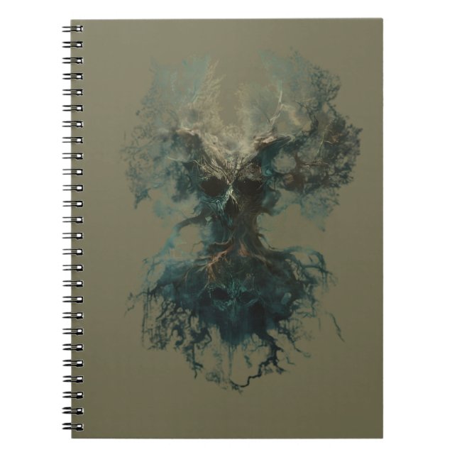 Skull Tree Surreal Dark Nature Notebook (Front)