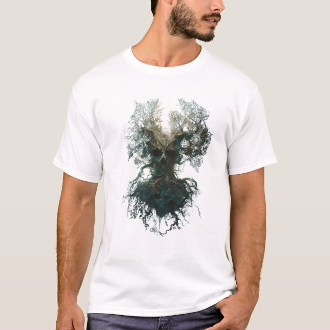 Skull Tree Surreal Dark Nature T-Shirt (Front)