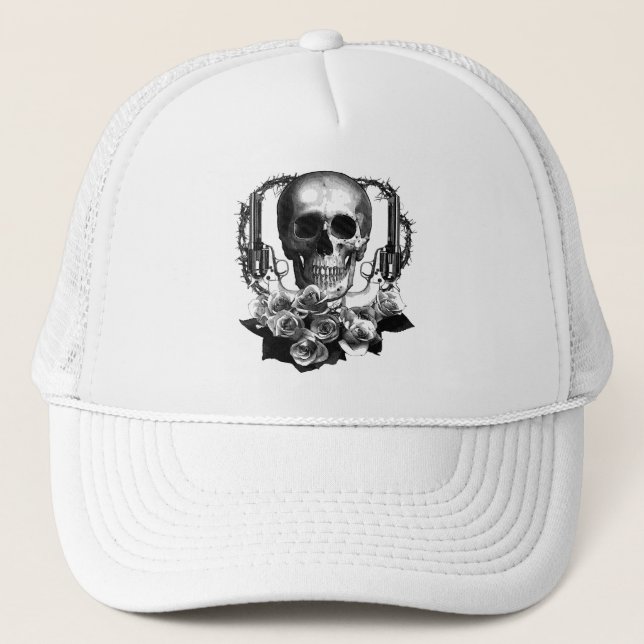 SKULL  TRUCKER HAT (Front)
