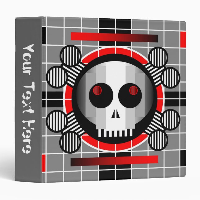 Skull TV 'Text' ring binder 2 sided (Front/Spine)
