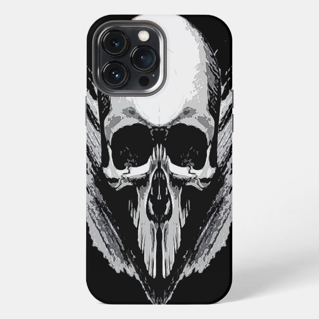 Skull vector poster iPhone case (Back)