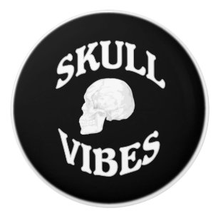 Skull vibes ceramic knob