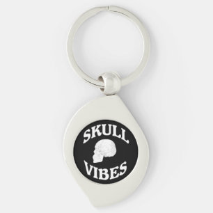 Skull vibes keychain