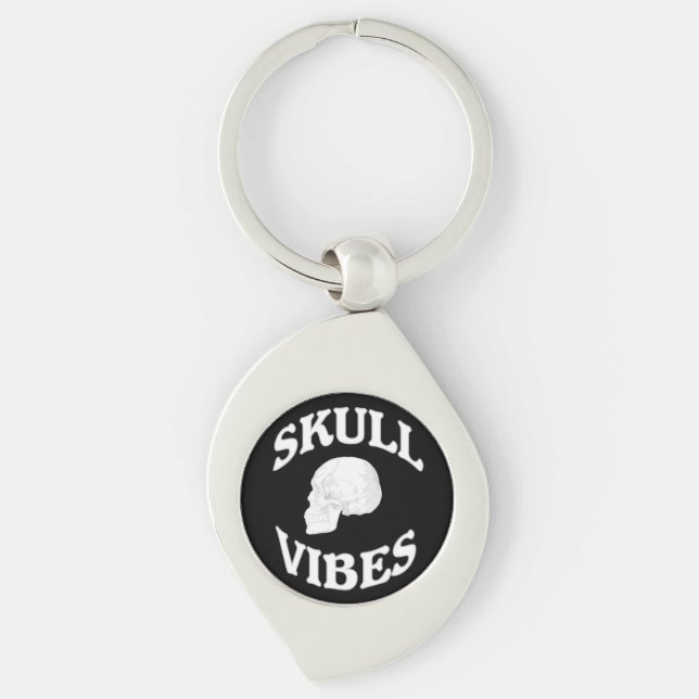 Skull vibes keychain (Front)