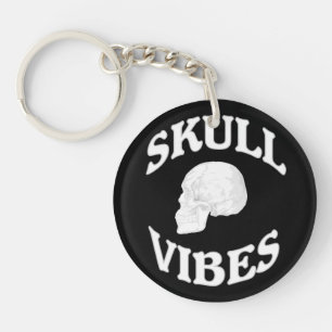 Skull vibes keychain