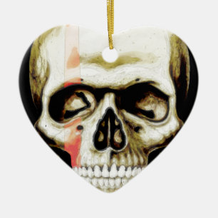skull warpaint ceramic ornament