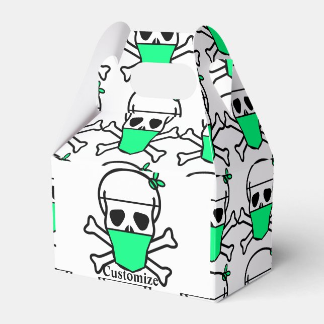 Skull Wearing Mask Thunder_Cove Favor Box (Front Side)