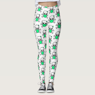 Skull Wearing Mask Thunder_Cove Leggings