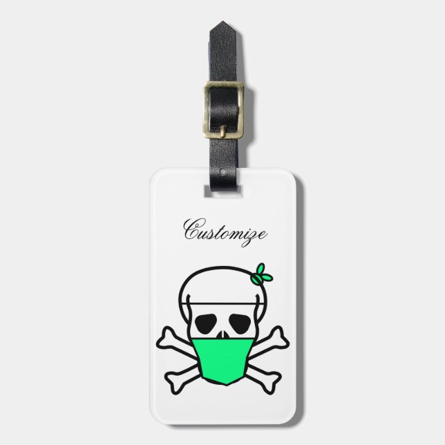 Skull Wearing Mask Thunder_Cove Luggage Tag (Front Vertical)