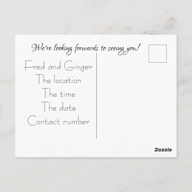 Skull Wedding Poppies Postcard (Back)