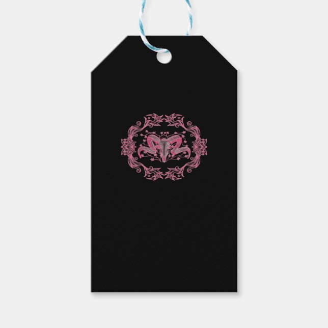 Skull Whimsigoth Aesthetic Gift Tags (Front)