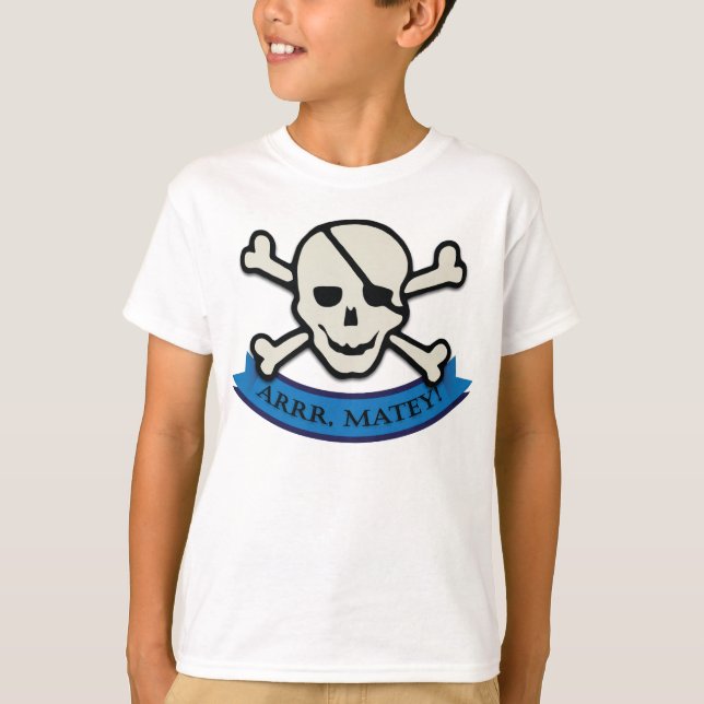 Skull - White Kids' Basic Hanes Tagless T-Shirt (Front)