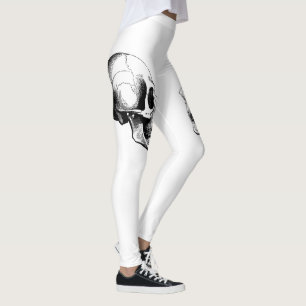 Skull White Leggings