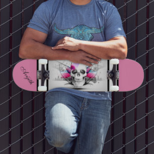 Skull White Modern Custom  Skateboard