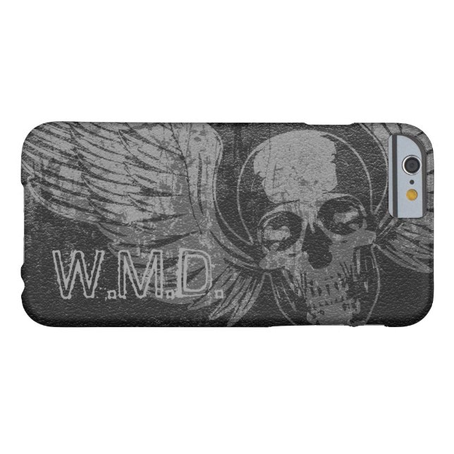 Skull Wing Distressed iPhone 6 Case (Back Horizontal)