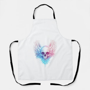 Skull with Angel Wings Apron