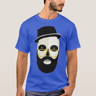 Skull with Beard Hipster T-Shirt