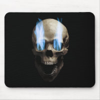 skull with blue flame