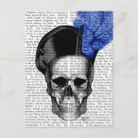 Skull with Blue Hat