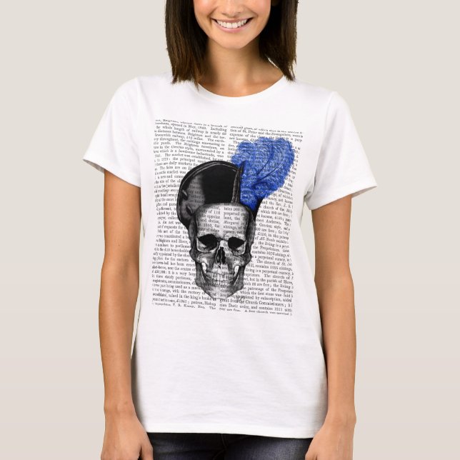 Skull with Blue Hat T-Shirt (Front)