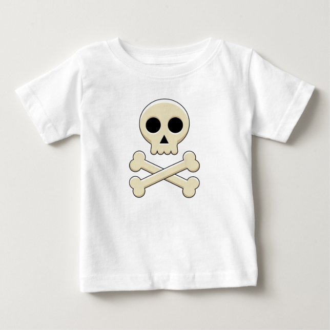 Skull with Bones Baby T-Shirt (Front)