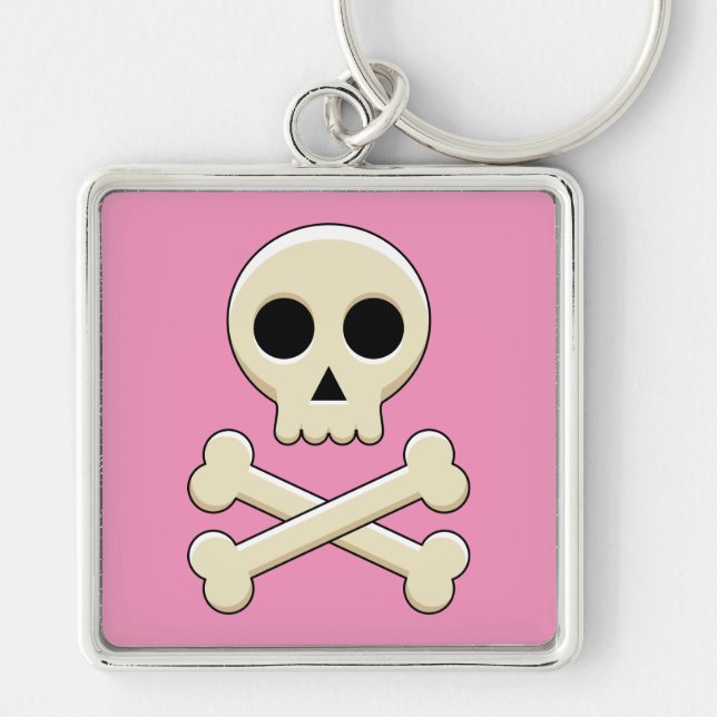 Skull with Bones Keychain (Front)