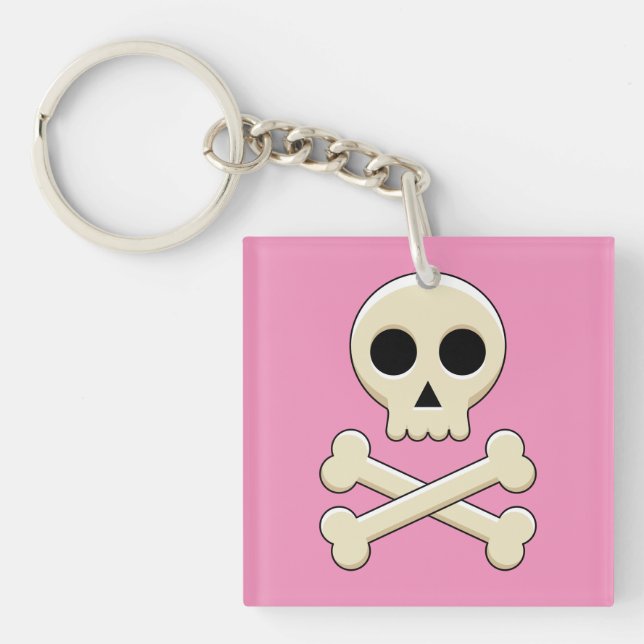 Skull with Bones Keychain (Front)