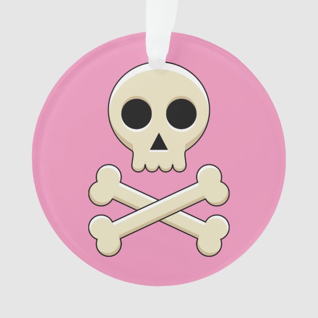 Skull with Bones Ornament (Front)