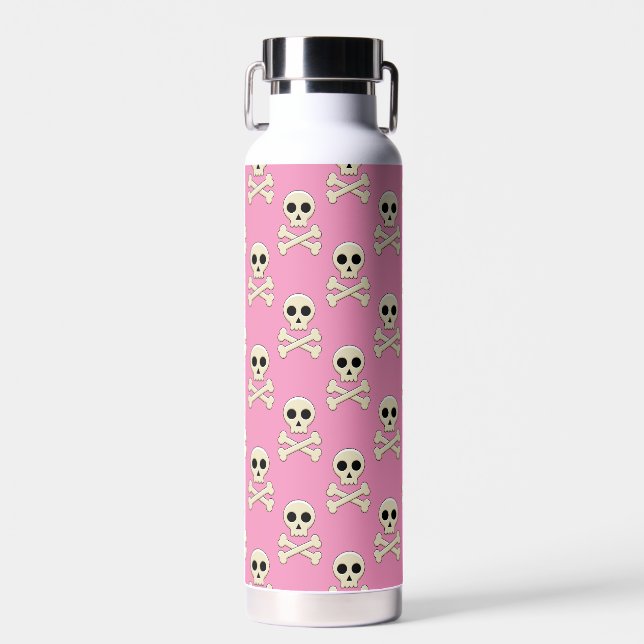 Skull with Bones Water Bottle (Front)