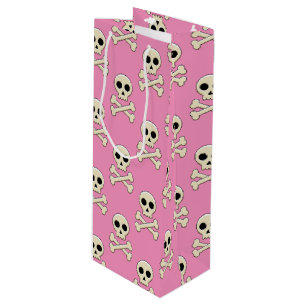 Skull with Bones Wine Gift Bag
