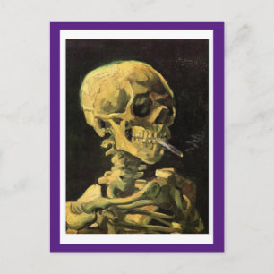 Skull with Burning CIgarette by Van Gogh, Postcard