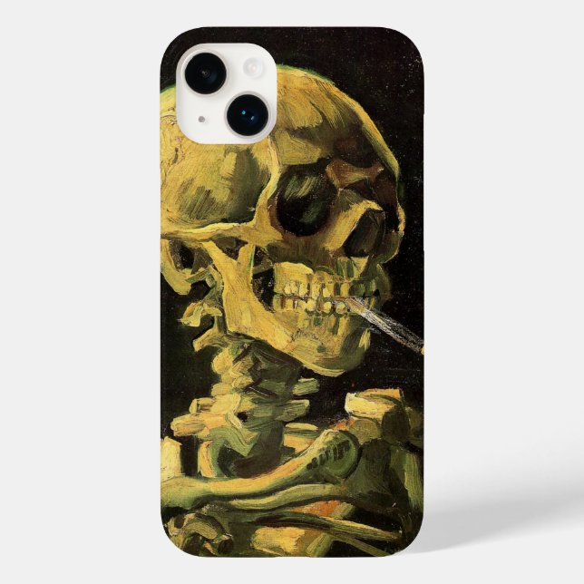 Skull with Burning Cigarette by Vincent van Gogh Case-Mate iPhone Case (Back)