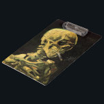 Skull with Burning Cigarette by Vincent van Gogh Clipboard<br><div class="desc">Skull with Burning Cigarette by Vincent van Gogh is a vintage fine art post impressionism still life painting. A portrait of human skeleton smoking. Great image to use for anti-smoking products. Smoking kills 1, 000s every year, help someone to quit smoking today. Great image for Halloween or Día de los...</div>