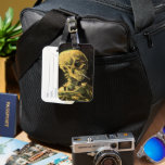 Skull with Burning Cigarette by Vincent van Gogh Luggage Tag<br><div class="desc">Skull with Burning Cigarette by Vincent van Gogh is a vintage fine art post impressionism still life painting. A portrait of human skeleton smoking. Great image to use for anti-smoking products. Smoking kills 1, 000s every year, help someone to quit smoking today. Great image for Halloween or Día de los...</div>