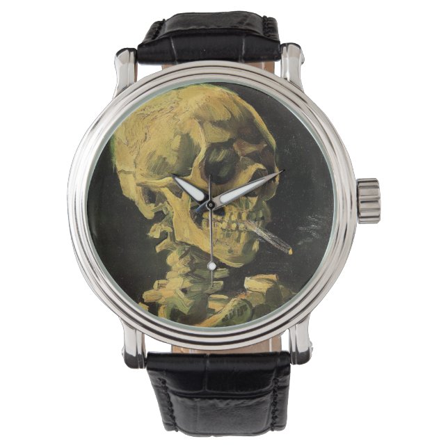 Skull with Burning Cigarette by Vincent van Gogh Watch (Front)