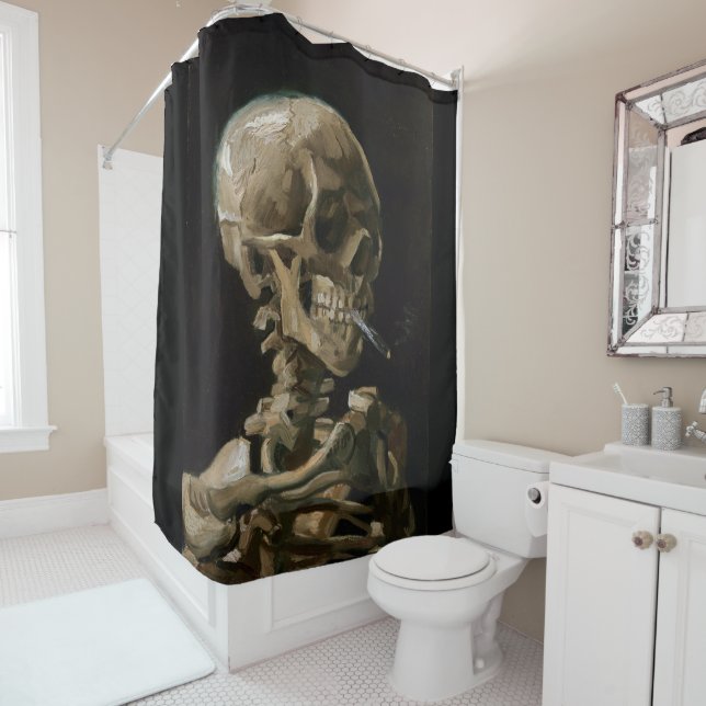 Skull with Burning Cigarette Vincent van Gogh Art (In Situ)
