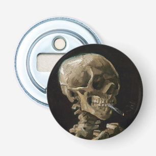 Skull with Burning Cigarette Vincent van Gogh Art Bottle Opener
