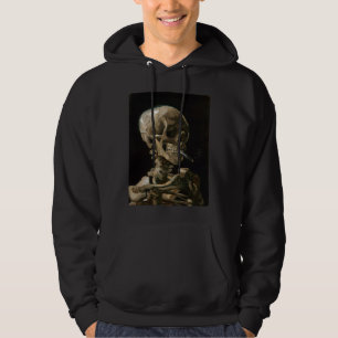 Skull with Burning Cigarette Vincent van Gogh Art Hoodie