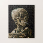 Skull with Burning Cigarette Vincent van Gogh Art Jigsaw Puzzle<br><div class="desc">Vincent van Gogh (Dutch, 1853 - 1890) Skull of a Skeleton with Burning Cigarette, 1885–86, Oil on canvas Unframed: 32 cm × 24.5 cm (13 in × 9.6 in) Early work by Vincent van Gogh. This small painting is part of the permanent collection of the Van Gogh Museum in Amsterdam....</div>