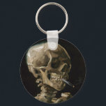 Skull with Burning Cigarette Vincent van Gogh Art Keychain<br><div class="desc">Vincent van Gogh (Dutch, 1853 - 1890) Skull of a Skeleton with Burning Cigarette, 1885–86, Oil on canvas Unframed: 32 cm × 24.5 cm (13 in × 9.6 in) Early work by Vincent van Gogh. This small painting is part of the permanent collection of the Van Gogh Museum in Amsterdam....</div>