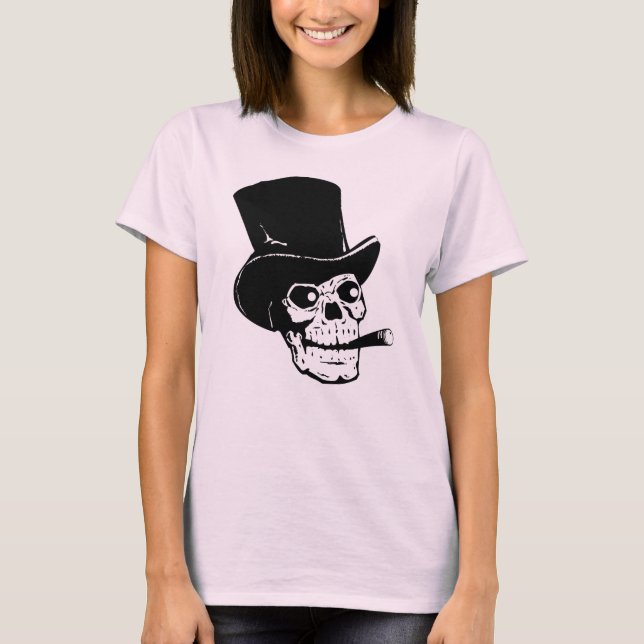 Skull with Cigar Tank Top (Front)