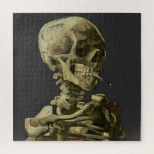 Skull with Cigarette by Van Gogh Jigsaw Puzzle