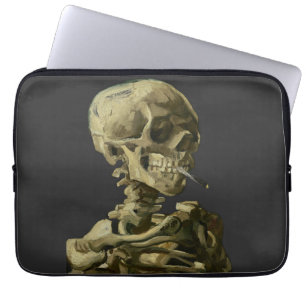 Skull with Cigarette by Van Gogh Laptop Sleeve